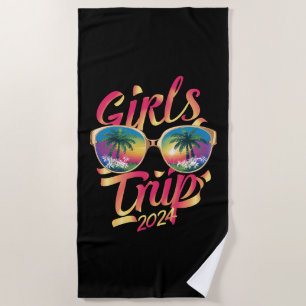 Serviette De Plage Voyage de filles 2024 Week-end Summer Beach Vacati