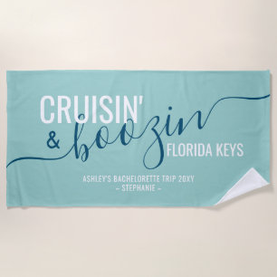 Serviette De Plage Voyage entre filles Croisière Fêtarde Totalement P