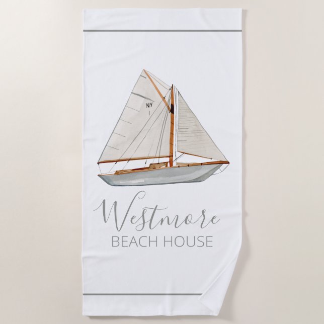Serviette De Plage Waterboat Beach House (Devant)