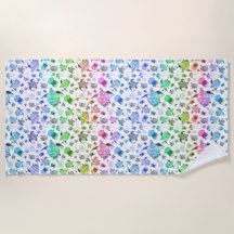 Watercolor Ocean Life - Couleurs arc-en-ciel