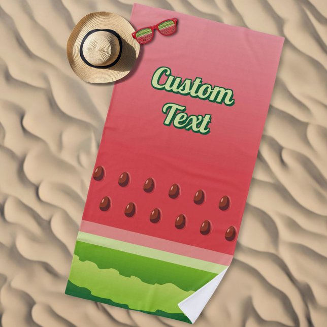 Serviette De Plage Watermelon Arrière - plan Beach Towel (Créateur téléchargé)