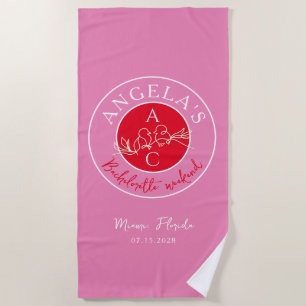 Serviette De Plage Week-end de Bachelorette de mariage 