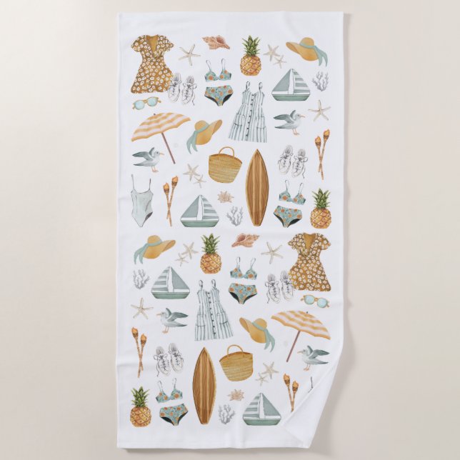 Serviette De Plage Week-end de fête de bachelorade à la plage de Wate (Devant)