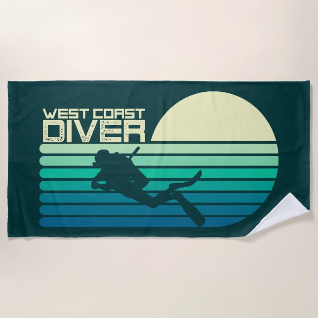 Serviette De Plage West Coast Diver SC (Devant)