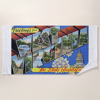 Serviette De Plage West Virginia State Wild & Merveilleux USA Coloré