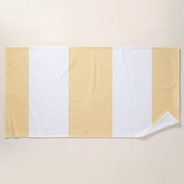 Serviette De Plage Wide Stripes Beige  (Devant)