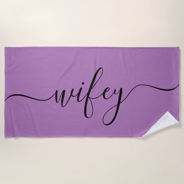 Serviette de plage - Wifey Lavender (Devant)