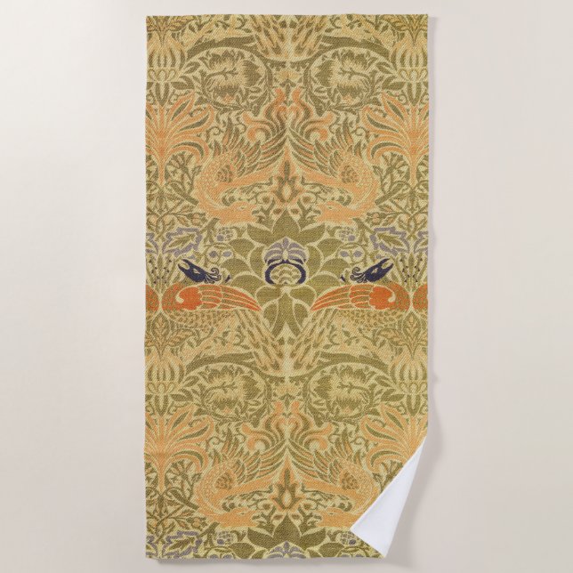 Serviette De Plage William Morris Peacock & Dragon Arts & Artisanat (Devant)