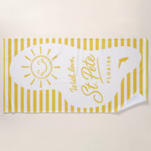 Serviette de plage With Love St Pete