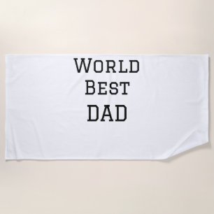 Serviette De Plage World best DAD PÈRE ajouter nom texte sport