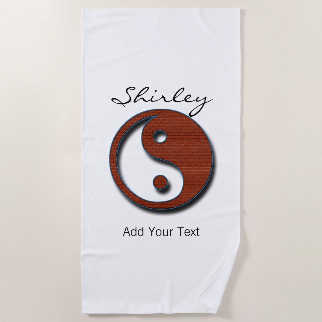 Serviette De Plage Yin Yang par Shirley Taylor (Devant)