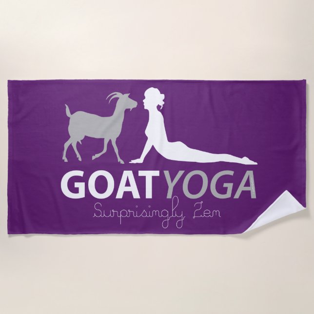 Serviette De Plage Yoga de chèvre étonnamment Zen (Devant)