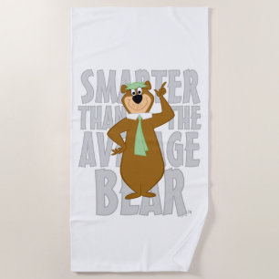 Serviette De Plage Yogi "Plus Intelligent Que L'Ours Moyen"