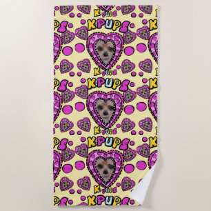 SERVIETTE DE PLAGE YORKIES