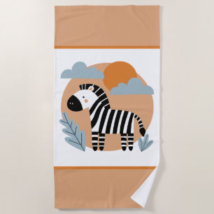 Serviette De Plage Zèbre Fantaisiste Inspiré du Style Scandinave