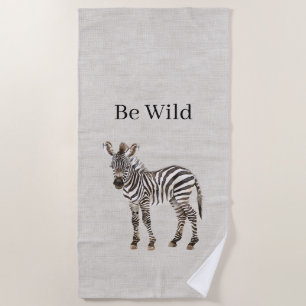 Serviette De Plage Zèbre Safari Animal Fausse Lin