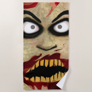 Serviette De Plage Zombie effrayant