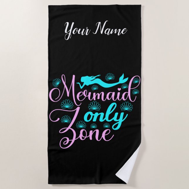 Serviette De Plage Zone Mermaid uniquement (Devant)