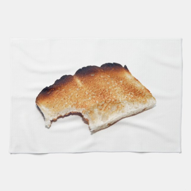 Serviette de plat brûlée de cuisine de pain grillé (Horizontal)