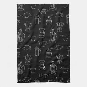 Serviette de plat d'attirail de café