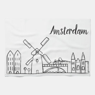 Serviette de plat de cuisine d'Amsterdam
