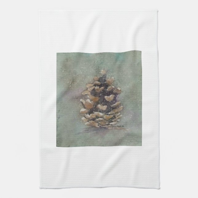 Serviette de plat de cuisine de Pinecone (Vertical)