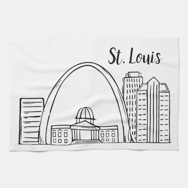 Serviette de plat de cuisine d'horizon de St Louis (Horizontal)