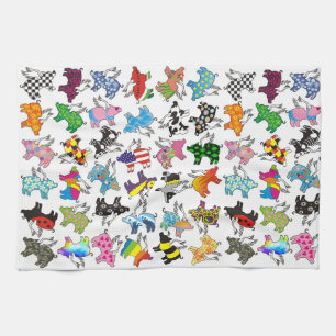 Serviette de plat de porc de vol