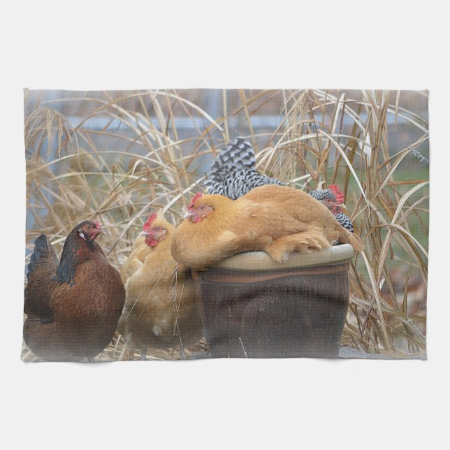 Serviette de plat de poulet (Horizontal)