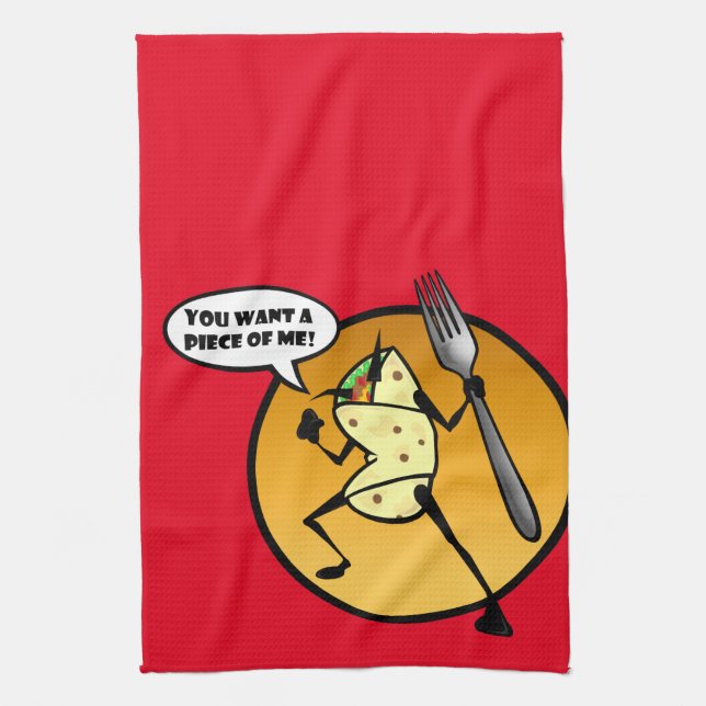 SERVIETTE DE PLAT GRAPHIQUE DE CUISINE DE BURRITO (Vertical)