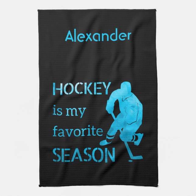 Serviette de raie de hockey sur glace Saison préfé (Vertical)