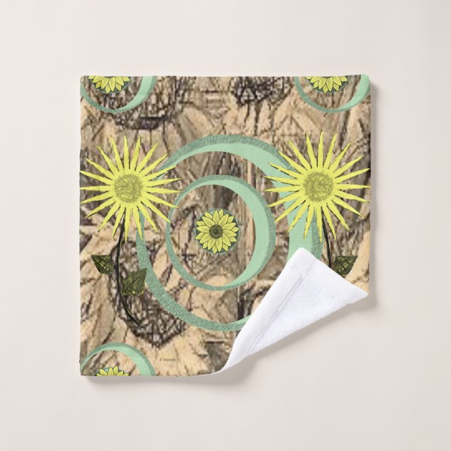 Serviette De Salle De Bain Entoure Cercles (Gant de toilette)