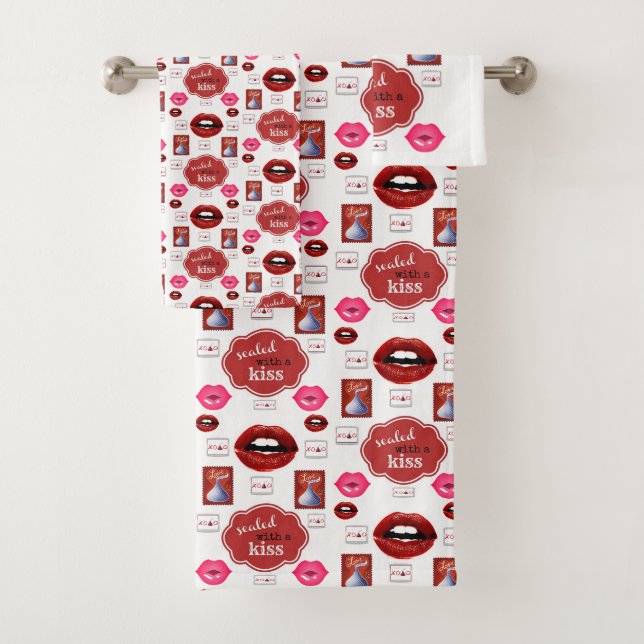 Serviette de salle de bain Jeux de baisers (En situation)
