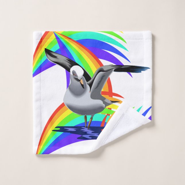 Serviette De Salle De Bain Jeux Mouettes Couleurs  (Gant de toilette)