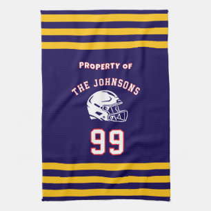 Serviette de sport personnalisée   Joueur de footb
