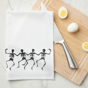 serviette de squelette de danse