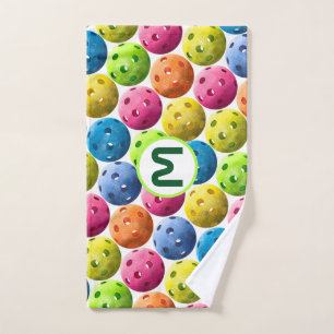 Serviette de sueur de Pickleball de monogramme