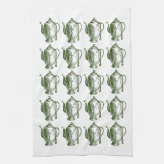 Serviette de thé à motif de théière victorienne vi