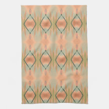 Serviette de thé à motif de tulipe en rose corail 