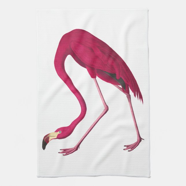 Serviette de thé américaine de cuisine de Flamant (Vertical)