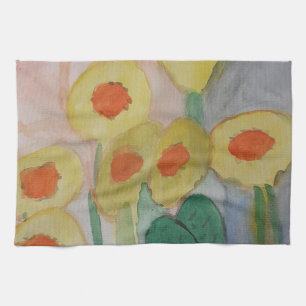 Serviette de thé aux tournesols Abstraits