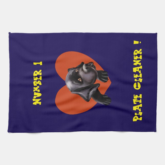 Serviette de thé Black Labrador (Horizontal)