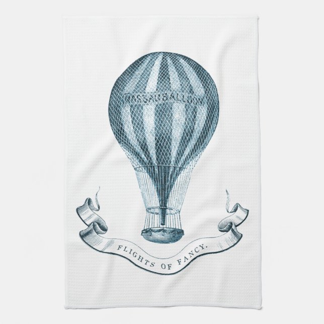 Serviette de thé chaude vintage de ballon à air (Vertical)