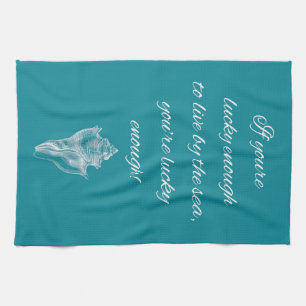 Serviette de thé côtière de plat de maison de