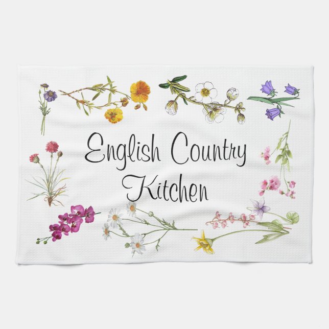 Serviette de thé - cuisine de campagne anglaise (Horizontal)