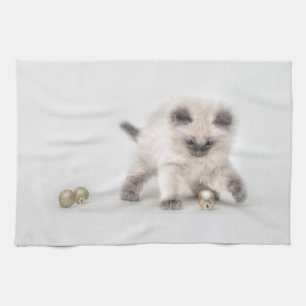 Serviette de thé de chaton de Ragdoll
