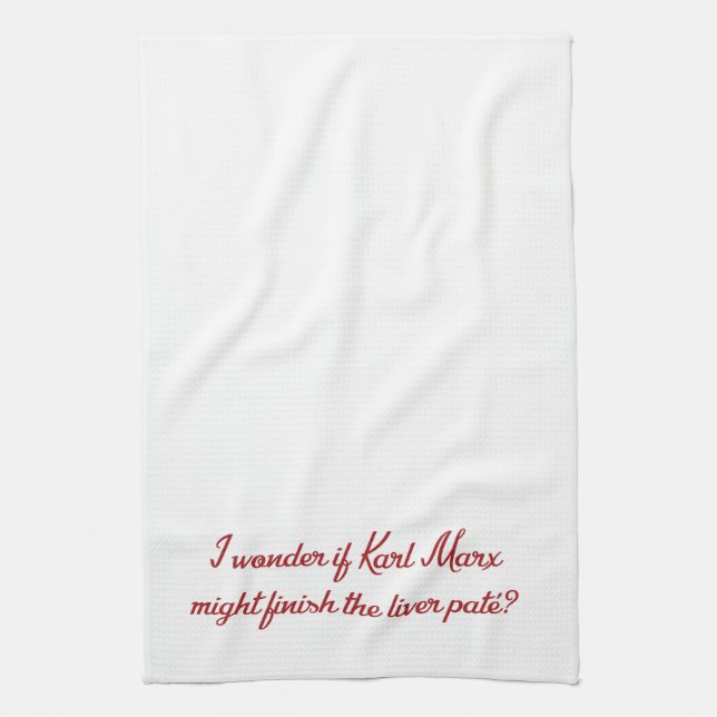 Serviette de thé de citation de Karl Marx Downton (Vertical)