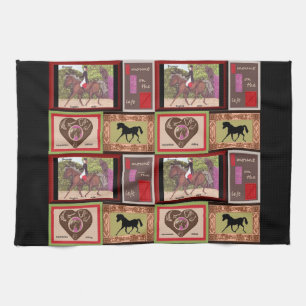 Serviette de thé de cuisine de cheval de dressage