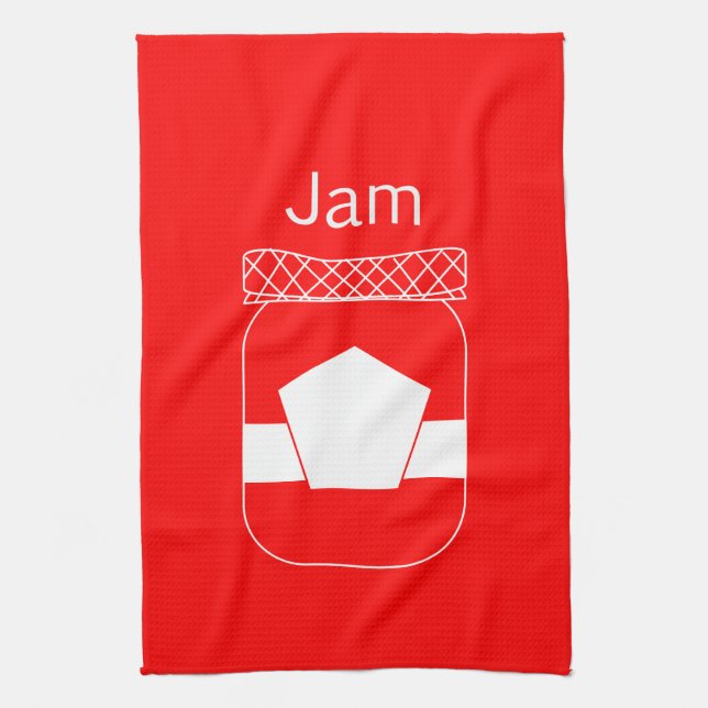 Serviette de thé de cuisine de "confiture" (Vertical)