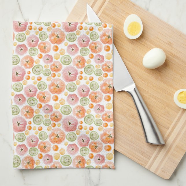 Serviette de thé de cuisine Tomate (Quart Plié)